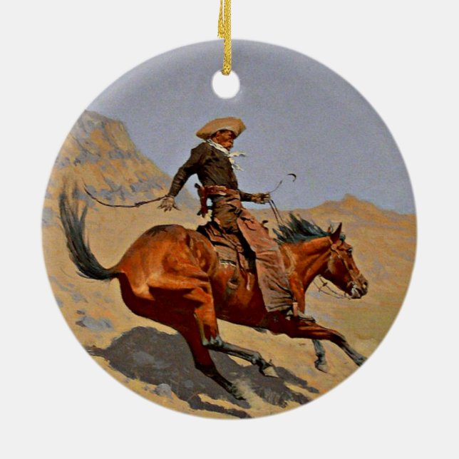 Remington - The Cowboy, Keramik Ornament (Hinten)