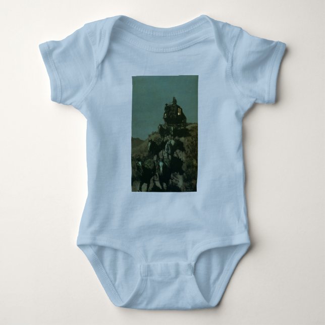 Remingtons alter Stagecoach der Ebenen (1901) Baby Strampler (Vorderseite)