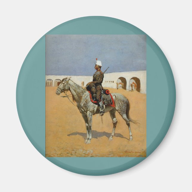Remington's Cavalryman of the Line, Mexiko (1889) Magnet (Vorne)