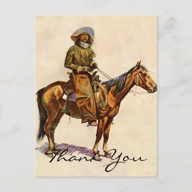 Remington's Ein Arizona Cowboy Postkarte (Vorderseite)