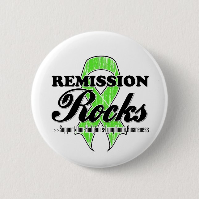 Remission Rocks - Non-Hodgkins Lymphom Bewusstsein Button (Vorderseite)