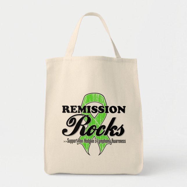 Remission Rocks - Non-Hodgkins Lymphom Bewusstsein Tragetasche (Vorne)