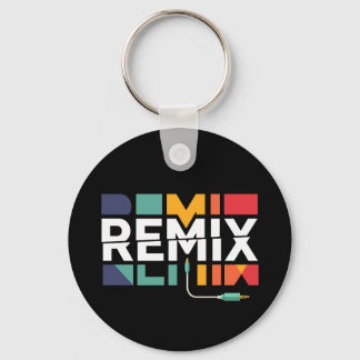 Remix Audio | DJ Music Retro Geometric Graphic Schlüsselanhänger