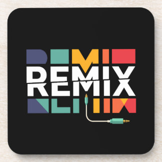 Remix-Audio | DJ-Musik Retro-Geometrisches Grafikd Getränkeuntersetzer