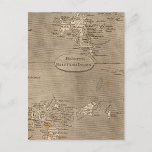 Remote British Isles Map von Arrowsmith Postkarte