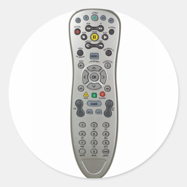 Remote-Kontrolle Runder Aufkleber (Vorderseite)