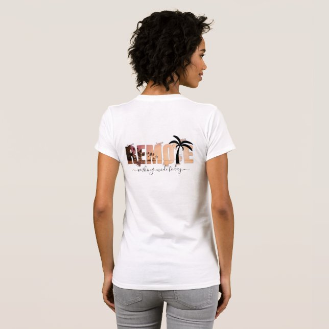 Remote Splash Palm Tree Silhouette T-Shirt (Schwarz voll)