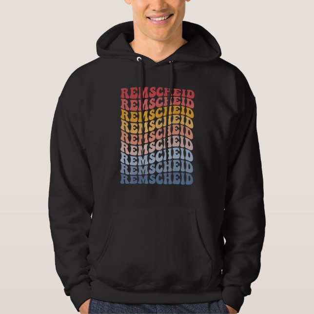 Remscheid City Groovy Retro Hoodie (Vorderseite)
