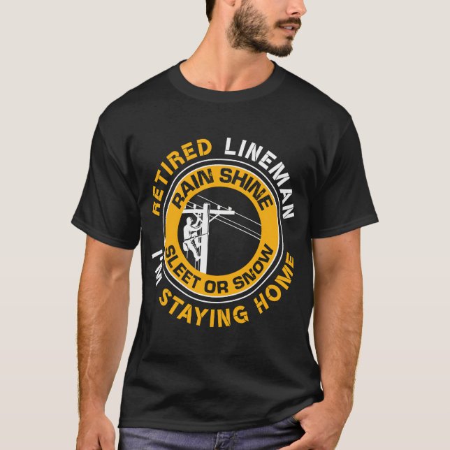 Remüan Lineman Lineworker Power Lineman Retiremen T-Shirt (Vorderseite)
