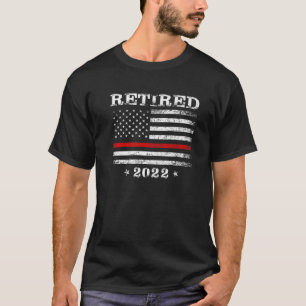 Remüde 2022 Firefighter-Flag-Reifen der dünnen rot T-Shirt