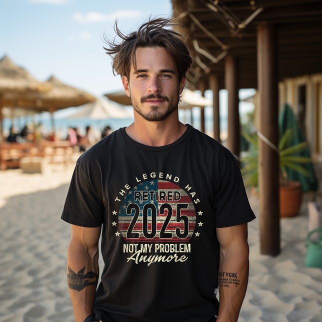Remüde 2025 Not My Problem nochmal USA Flag Vater T-Shirt (Von Creator hochgeladen)