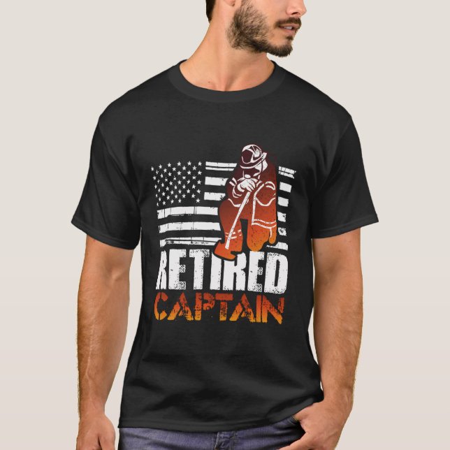 Remüde American Firefighter Captain Retirement Gi T-Shirt (Vorderseite)
