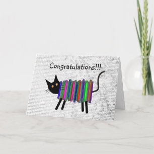 Remüde Bibliothekare Katzen Geschenke Karte