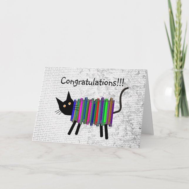 Remüde Bibliothekare Katzen Geschenke Karte (Vorderseite)