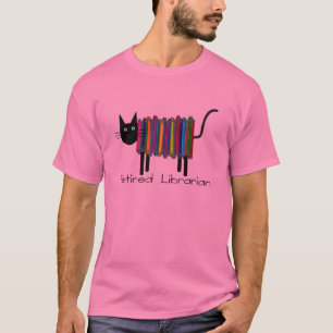 Remüde Bibliothekare Katzen Geschenke T-Shirt