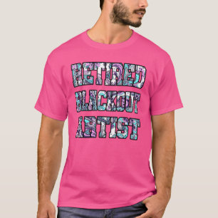 Remüde Blackout Artist Paisley Erholung Sobriety T-Shirt