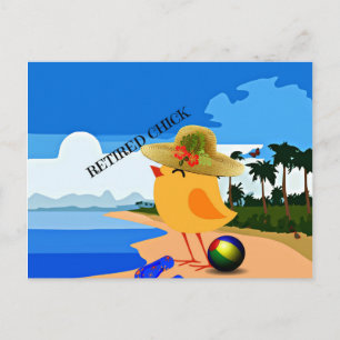 Remüde Chick - Spaß Postkarte