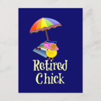 Remüde Chick - Weißer Text auf dunklem Hintergrund