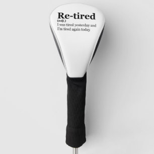 "Remüde Definition Funny Retirement Exaustion Pub Golf Headcover