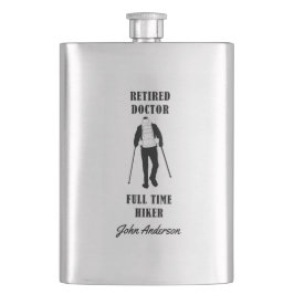 Remüde Doctor Full Time Hiker Personalisiert Flachmann