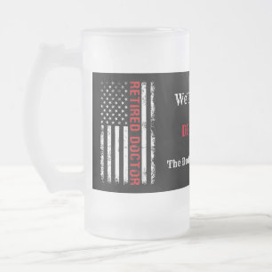 Remüde Doctor USA Distressed Flag Mattglas Bierglas