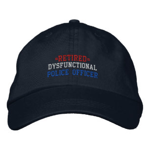 Remüde dysfunktionale Polizeibeamte Bestickte Baseballkappe