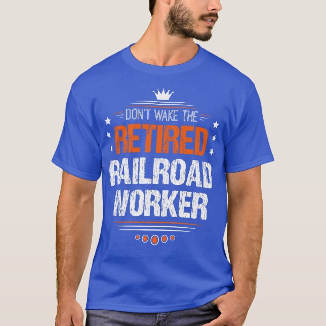 Remüde Eisenbahnarbeiter Remüde Eisenbahnfahrer T-Shirt (Vorderseite)