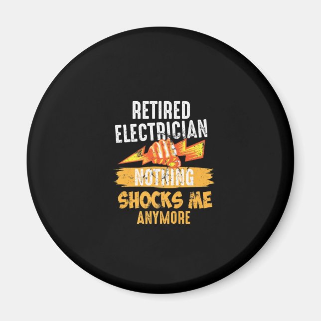 Remüde Elektro Shock Linemen Fars Day Funny Magnet (Vorne)