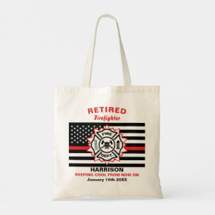 Remüde Feuerwehrmann Thin Red Line Funny Sprichwo Tragetasche