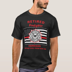 Remüde Feuerwehrmann Thin Red Line Funny Sprichwor T-Shirt