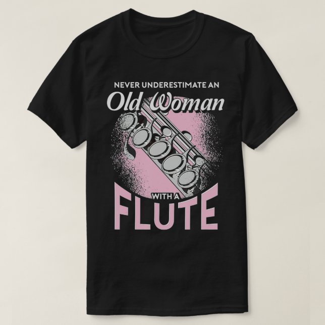 Remüde Flute Player Women Flutist Musiker ReReifen T-Shirt (Design vorne)