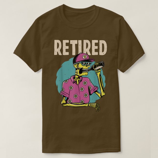 Remüde Funny Skeleton Drink Bier T - Shirt (Design vorne)
