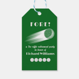 Remüde Golf Fore T-Shirt-Riffic Rente Party Geschenkanhänger