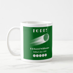 Remüde Golf Fore T-Shirt-Riffic Rente Party Kaffeetasse