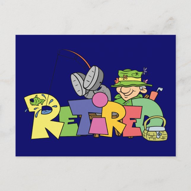 Remüde Gone Fishing Postkarte (Vorderseite)