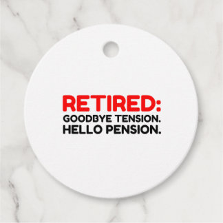 Remüde Goodbye Tension Hello Pension Geschenkanhänger