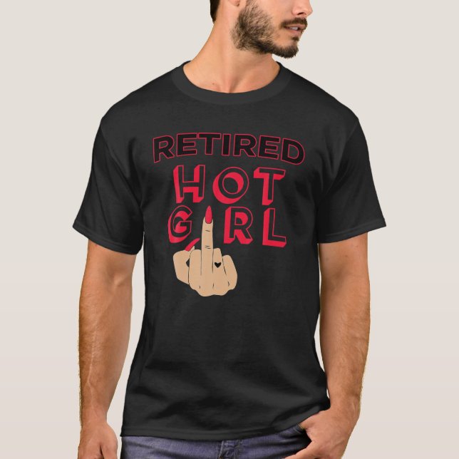 Remüde Hot Girl Funny Middle Finger Herz Tattoo T-Shirt (Vorderseite)