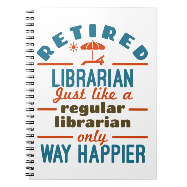 Remüde Librarian Funny Retirement Happier Notizblock (Vorderseite)