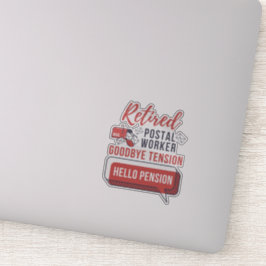 Remüde Mailman Postal Worker Retirement Funny Aufkleber