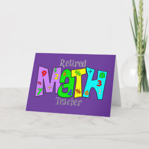 Remüde Math Teacher Geschenke Karte