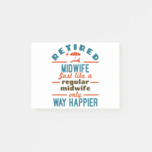 Remüde Midfrau Midwifery Retirement Way Happier Post-it Klebezettel