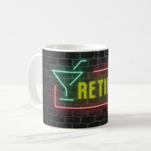 Remüde Neon Marquee Sign auf Brick Wall Kaffeetasse