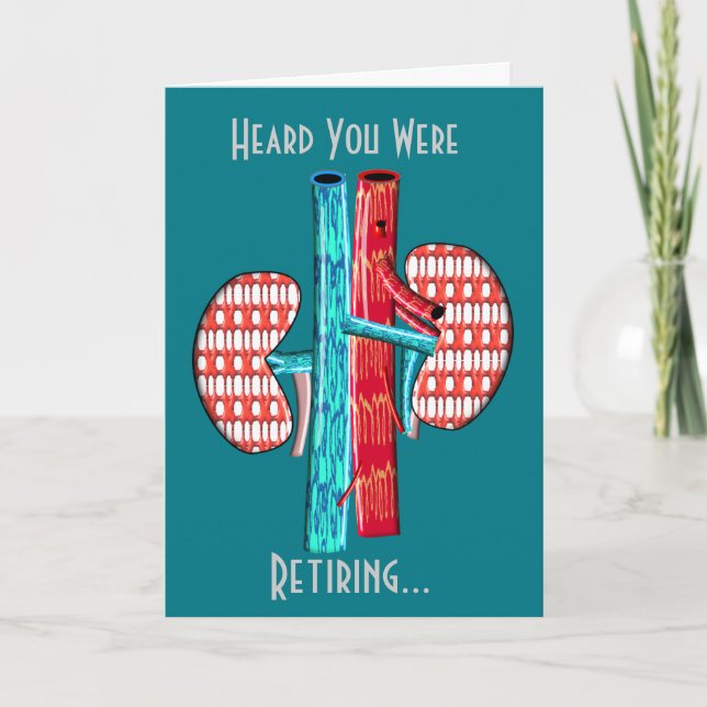 Remüde Nephrologe Kidney Art Karte (Vorderseite)