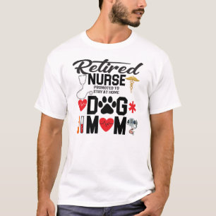 Remüde Nurse Hund Mama Grafischer T - Shirt, lusti T-Shirt
