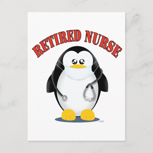 Remüde Nurse Penguin Postkarte (Vorderseite)