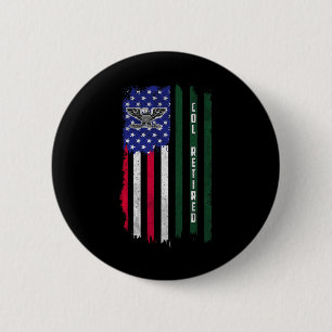 Remüde O6 Oberst Col Rank American Flag Veteranen Button