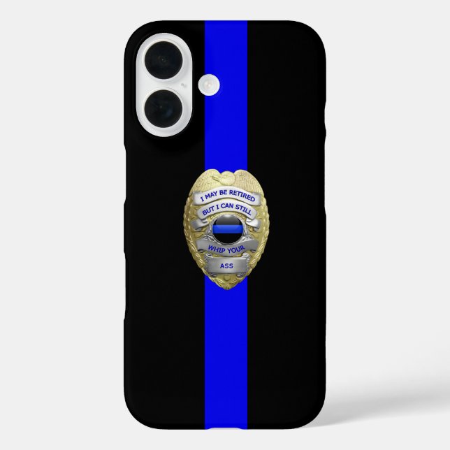 Remüde Police Abzeichen Thin Blue Line Case-Mate i Case-Mate iPhone Hülle (Rückseite)