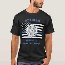 Remüde Polizei dünne blaue Linie über und aus lust T-Shirt