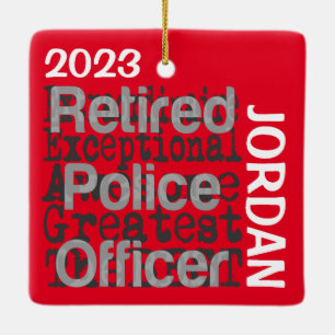 Remüde Polizeibeamte Extraordinaire CUSTOM Keramikornament