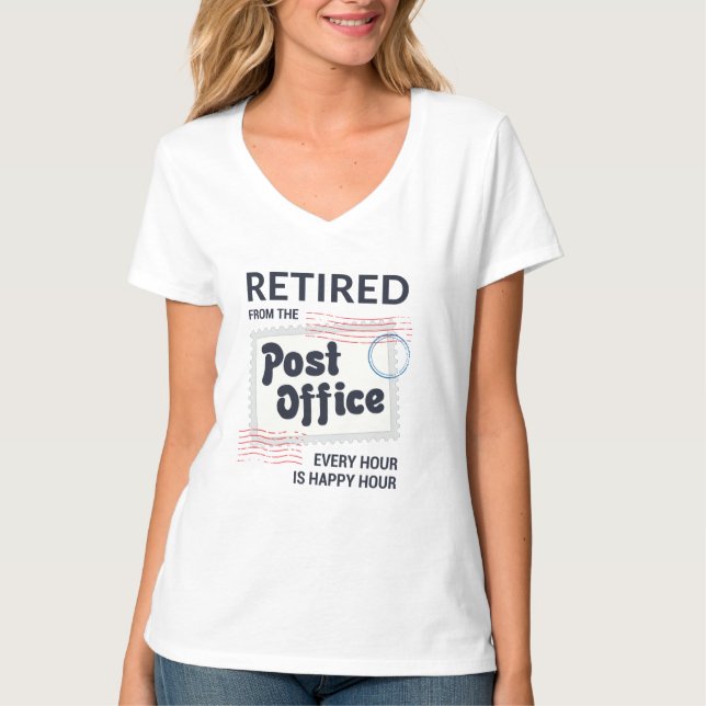 Remüde Postal Worker Happy Hour Funny T-Shirt (Vorderseite)